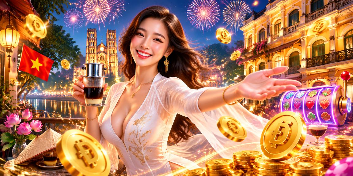 Người chơi slots bên tách cà phê tại Hà Nội với không gian neon hiện đại