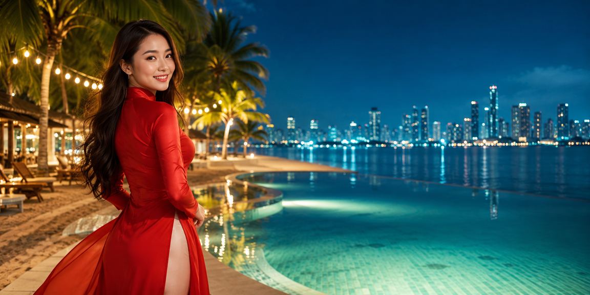 Không gian casino và cá cược hiện đại tại thành phố Hồ Chí Minh với trang phục truyền thống